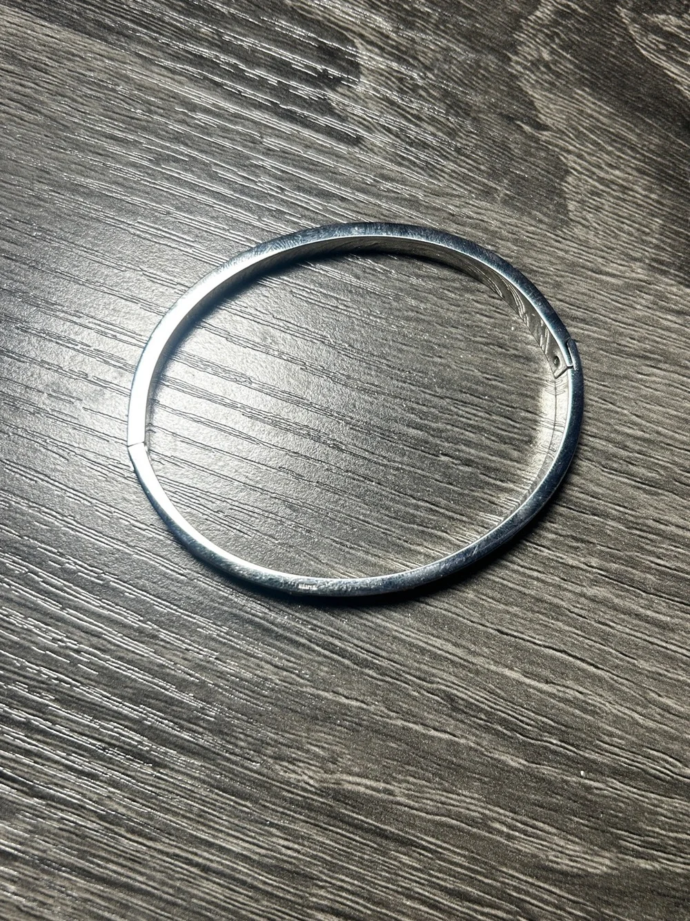 Silver Crystal Accent Bangle Bracelet